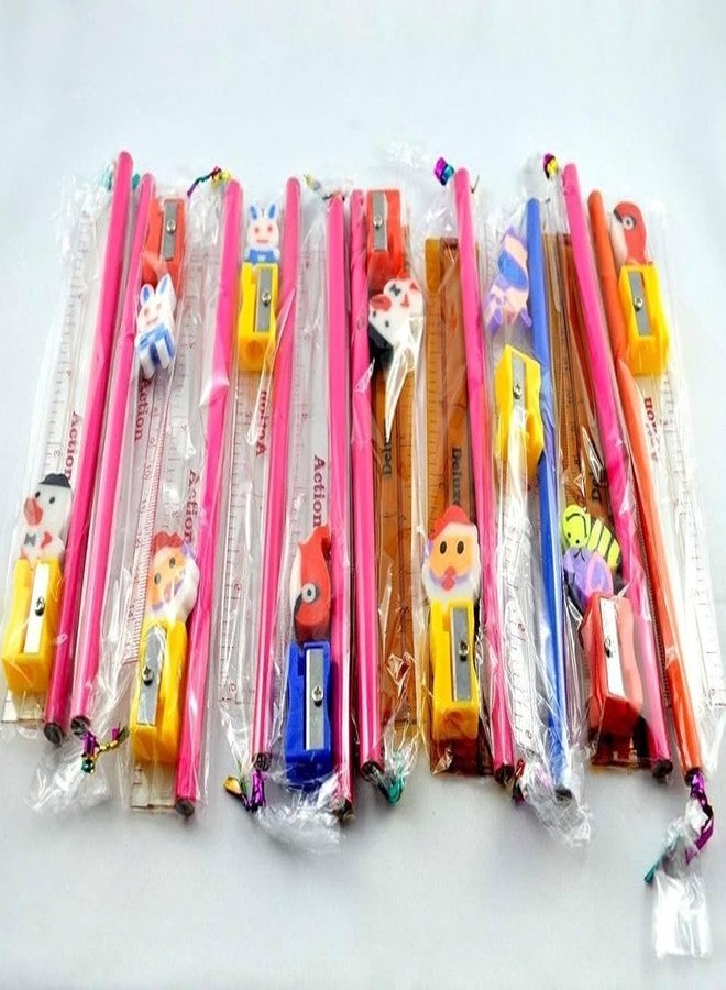 رويالز هدايا تذكارية لأعياد ميلاد الأطفال من رويالز كيدز - مجموعة أدوات مكتبية مكونة من 12 قطعة للأطفال | أدوات مدرسية متعددة الألوان وممتعة مع دفتر ملاحظات وقلم رصاص وممحاة ومبراة | هدايا مثالية لحفلات أعياد الميلاد - Image 4